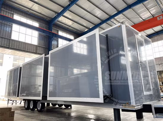 New Arrival Slide up Powder Mobile Trailer for Sale